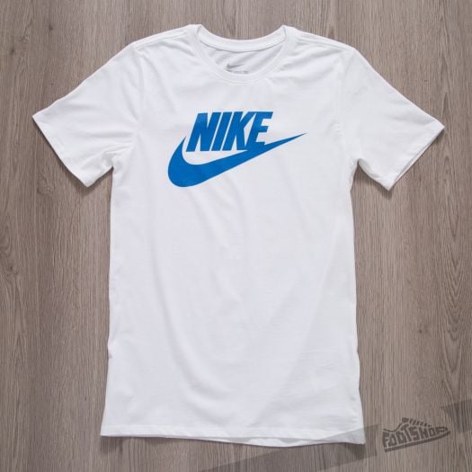 White red cheap blue nike shirt