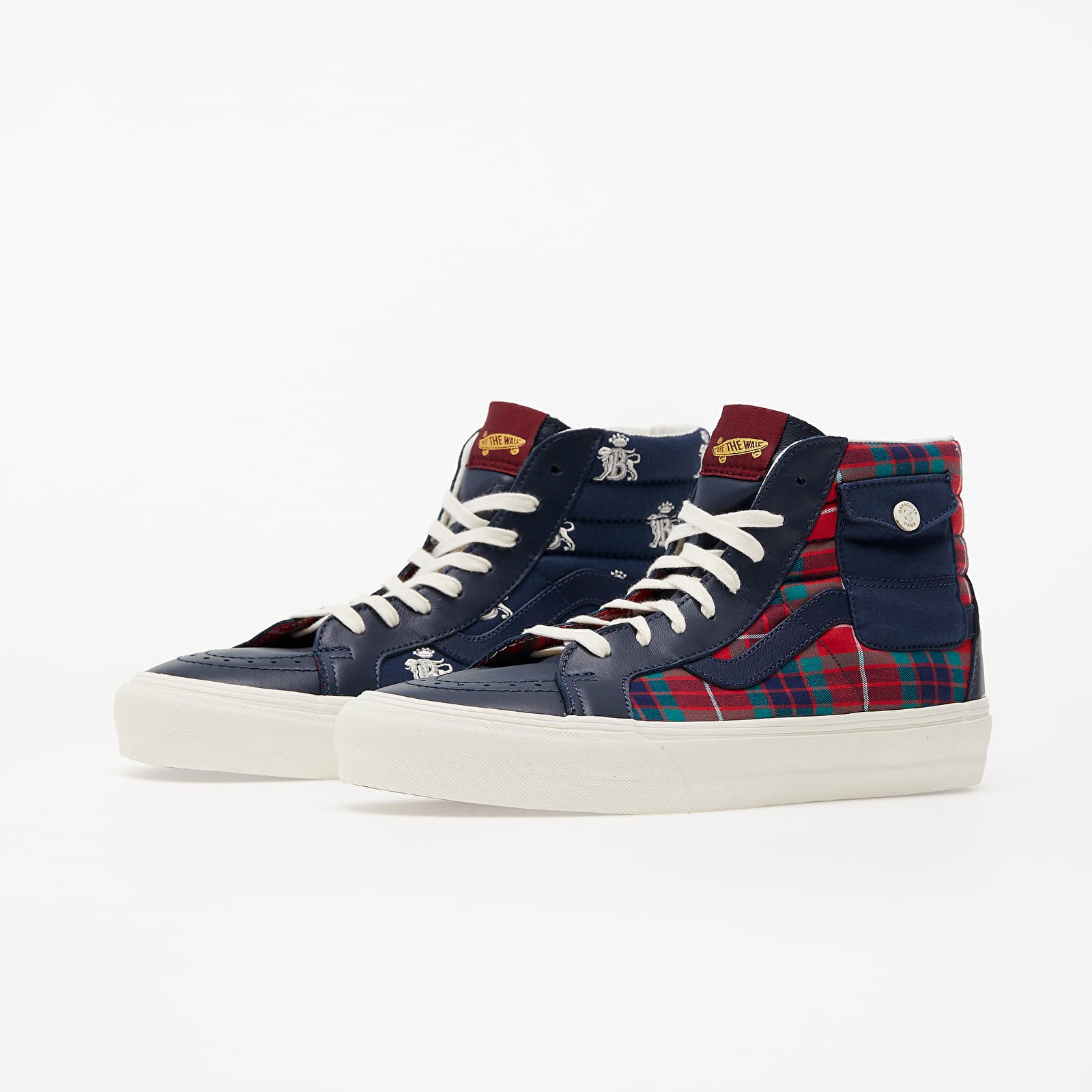 Moški čevlji Vans Vault x Baracuta Sk8-Hi Pocket LX Dress Blues/ Tartan Plaid/ Marshmallow