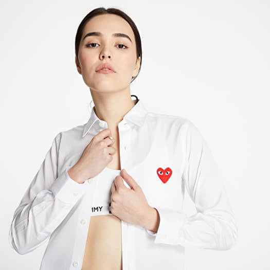 Comme des garcons play button down shirt women's top
