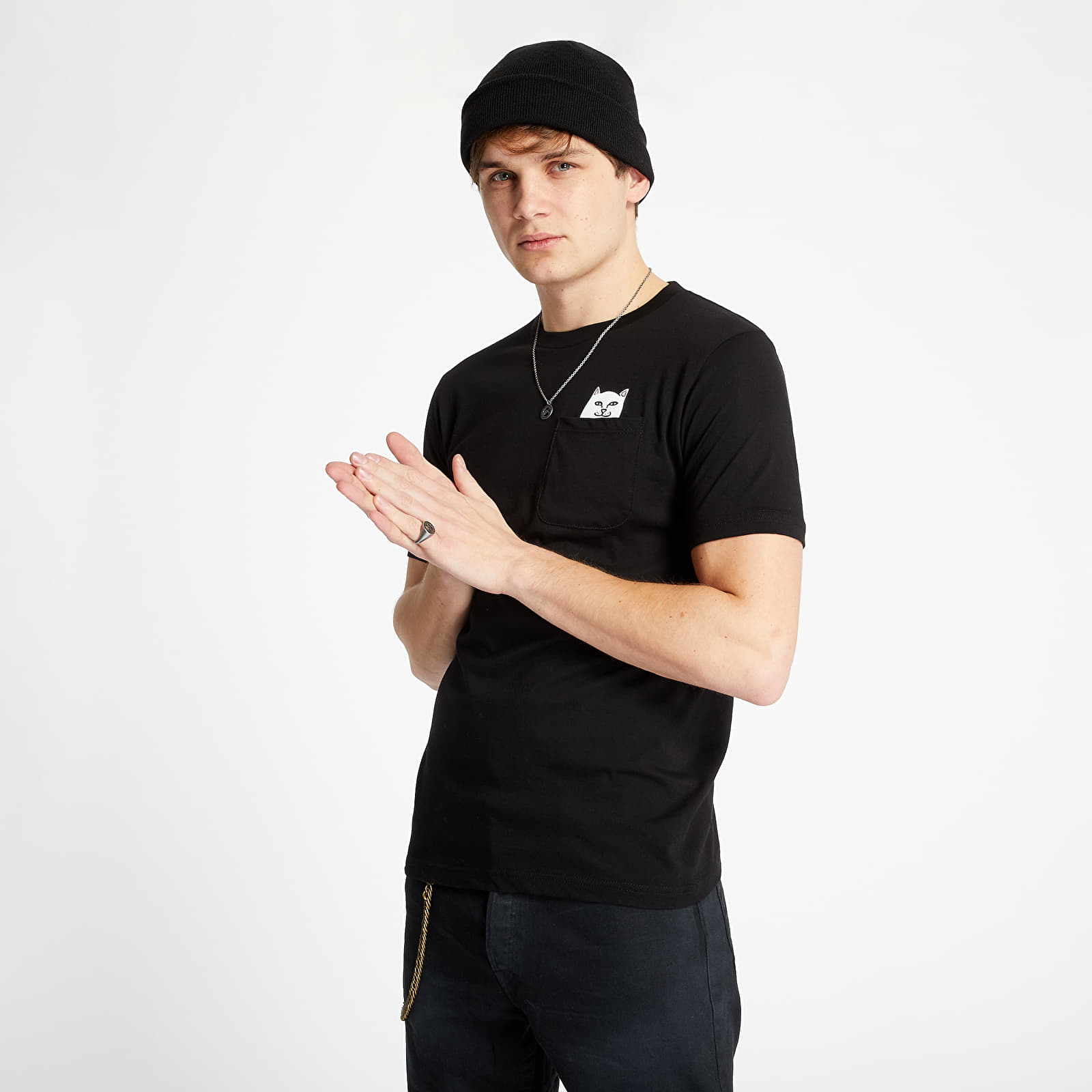 Trička RIPNDIP Lord Nermal Pocket Tee Black