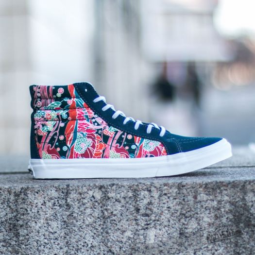 Vans sk8 hi hotsell rouge et bleu