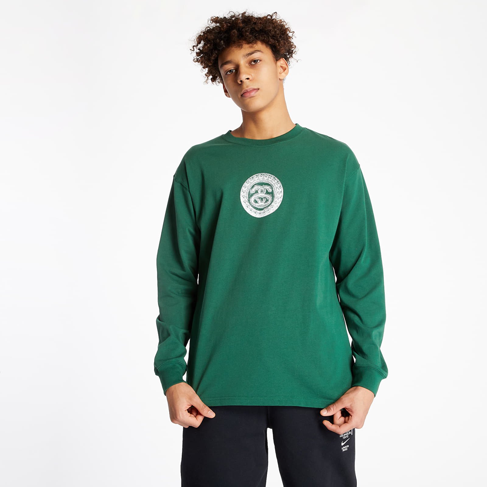 Nike green top long sleeve