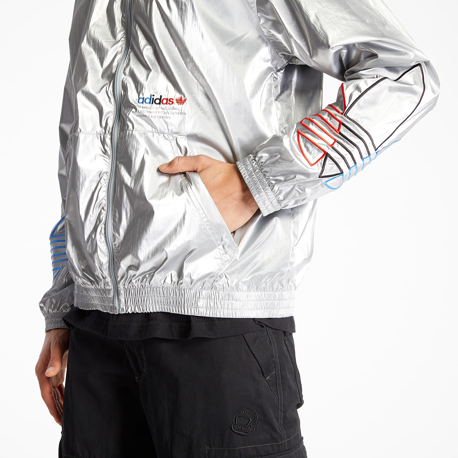Adidas slvr bomber jacket on sale