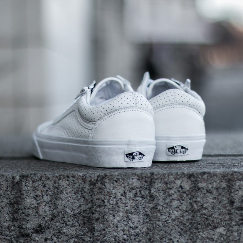 White perforated vans deals