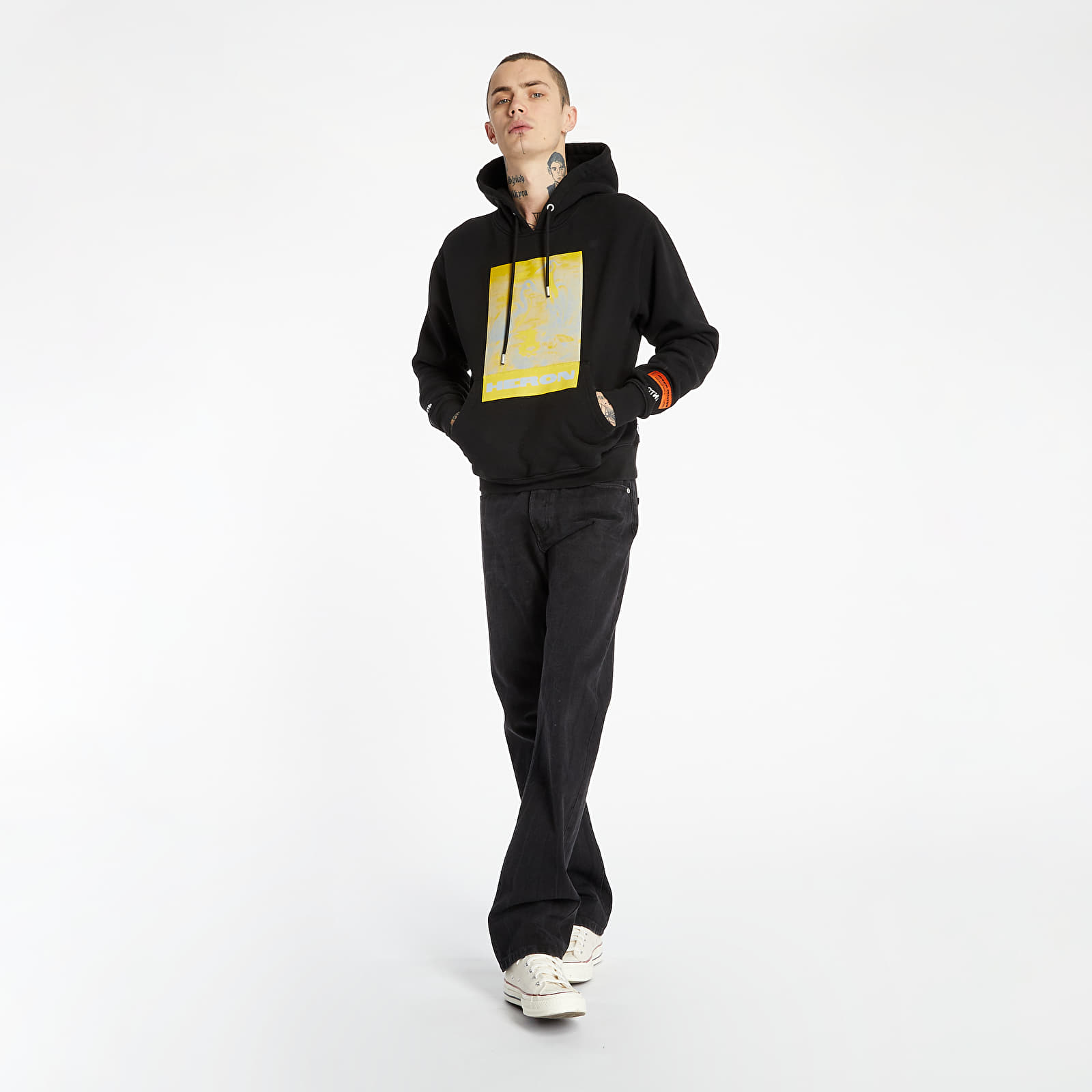 Heron preston on sale yellow hoodie