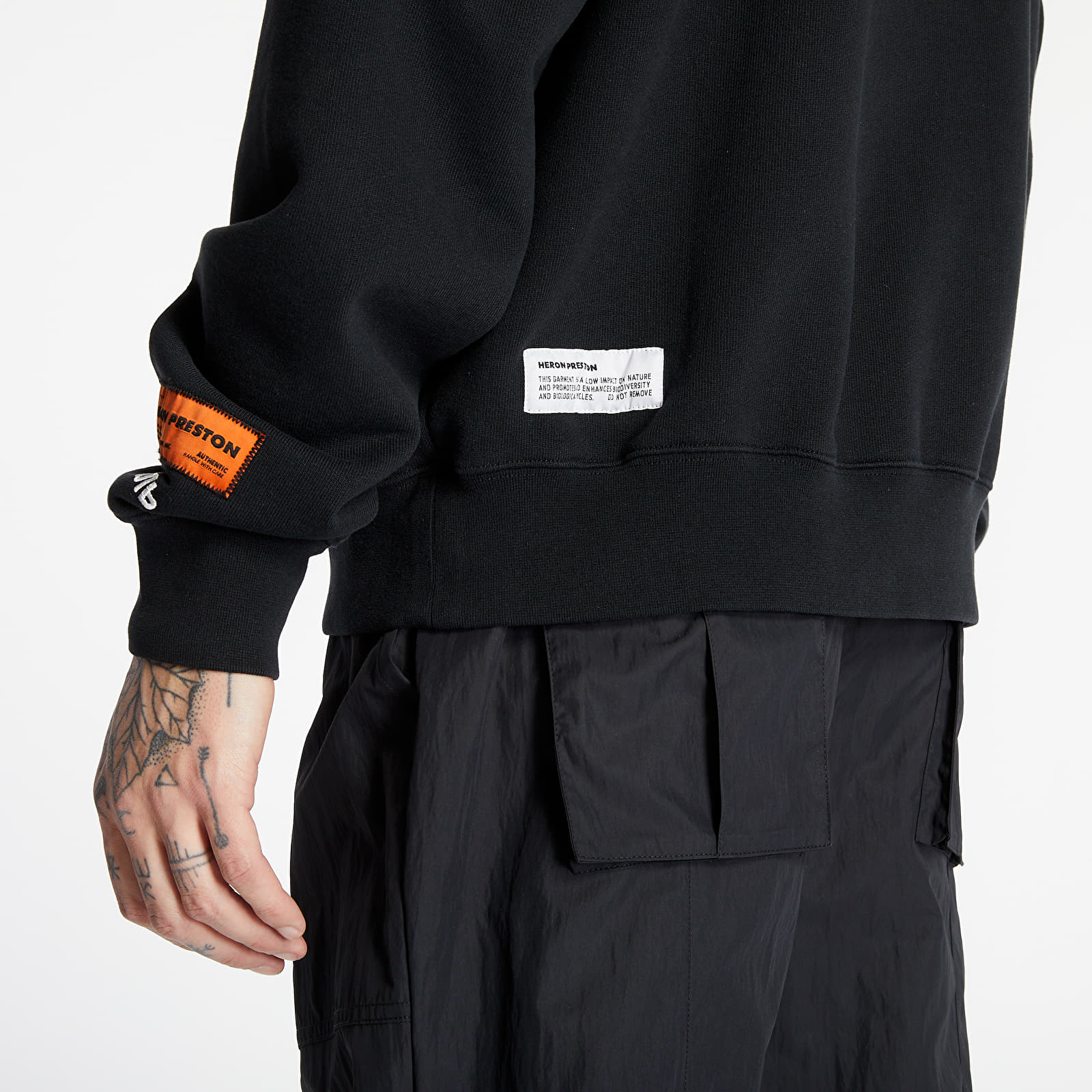 Mikiny Heron Preston Hoodie Black/Blue