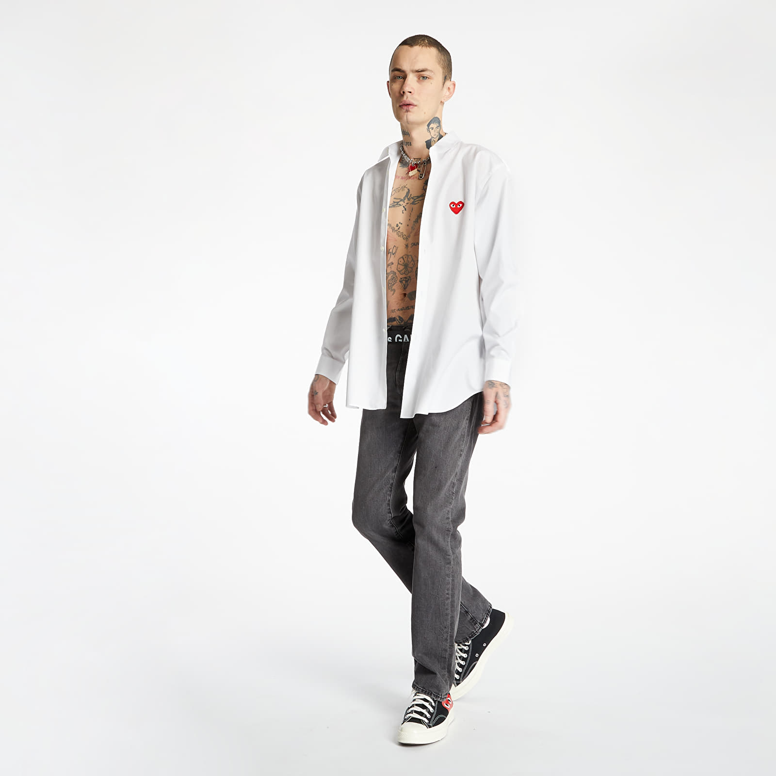 Shirts Comme des Gar ons Play Shirt White Footshop