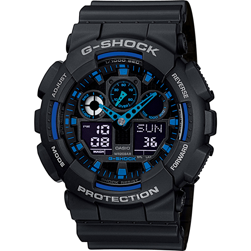 Casio G-Shock GA 100-1A2ER Black/ Blue