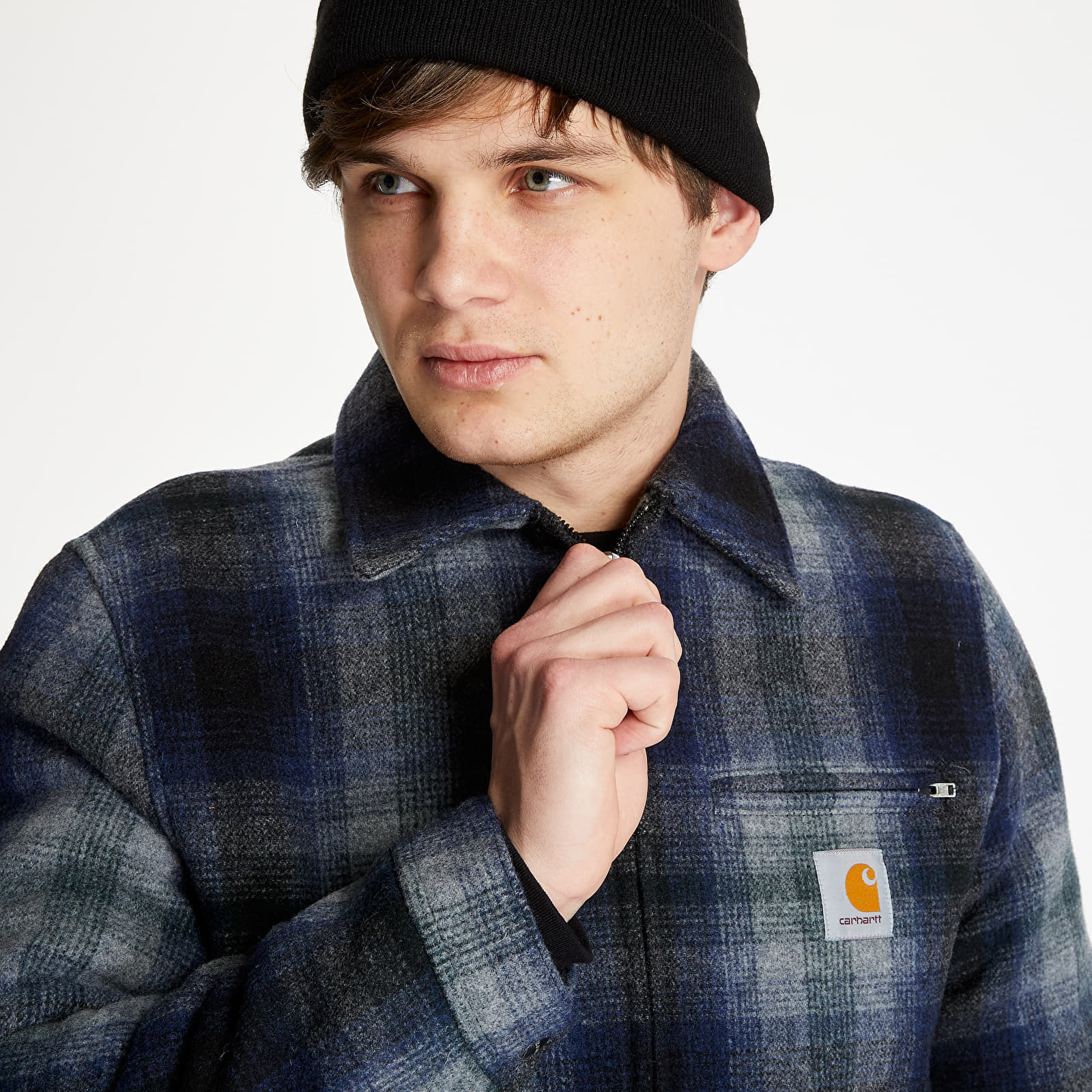 Jackets Carhartt WIP Detroit Vermont Jacket Vermont Check, Black/ Admiral