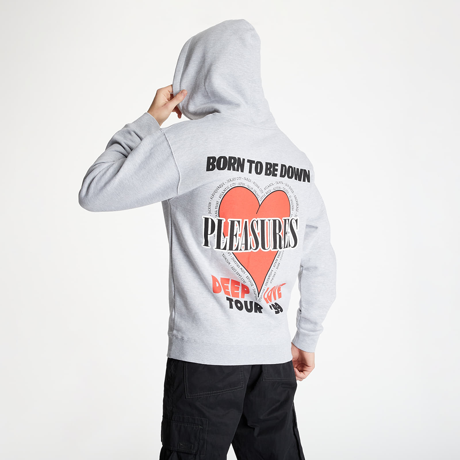 Hoodies and sweatshirts  PLEASURES Deep Love Hoody Heather Grey