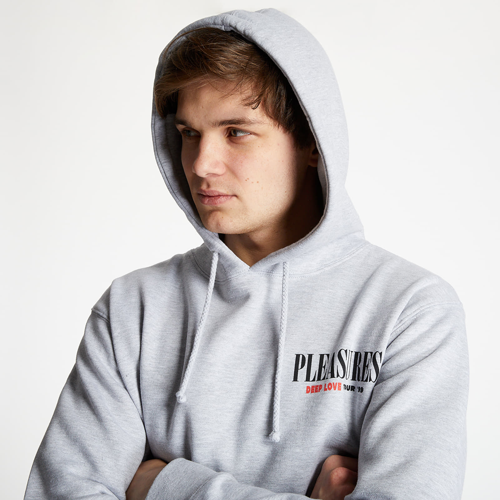 Hoodies and sweatshirts  PLEASURES Deep Love Hoody Heather Grey