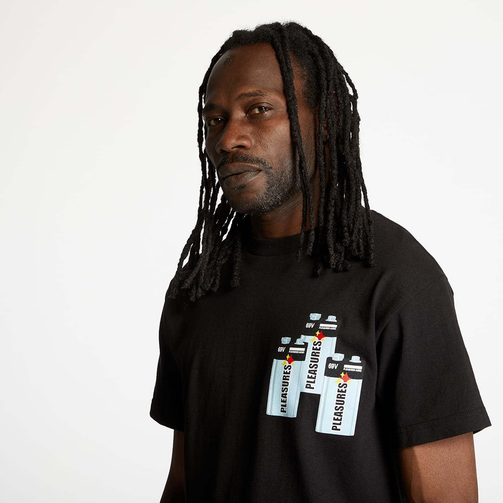 T-shirts PLEASURES Charge Tee Black