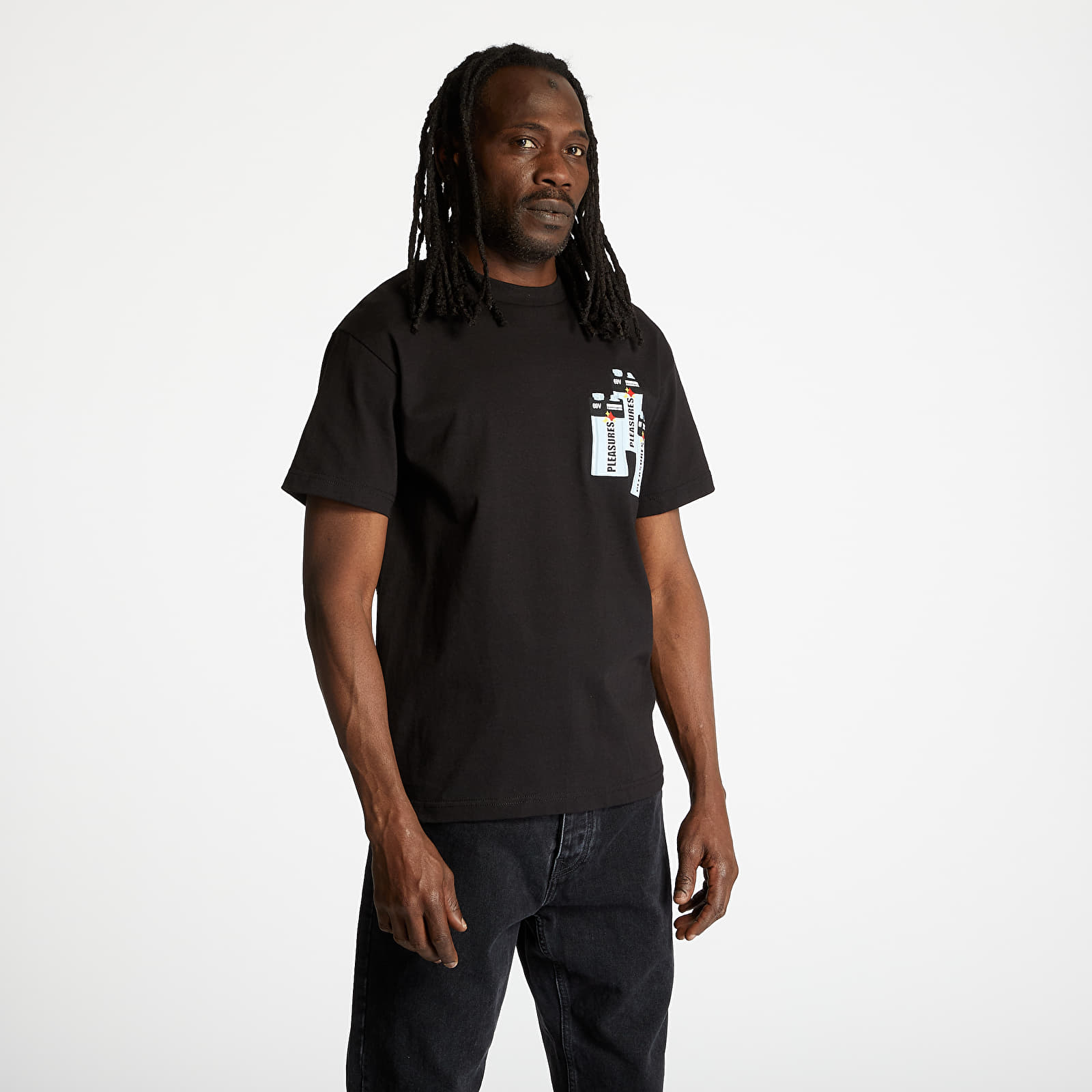 T-shirts PLEASURES Charge Tee Black