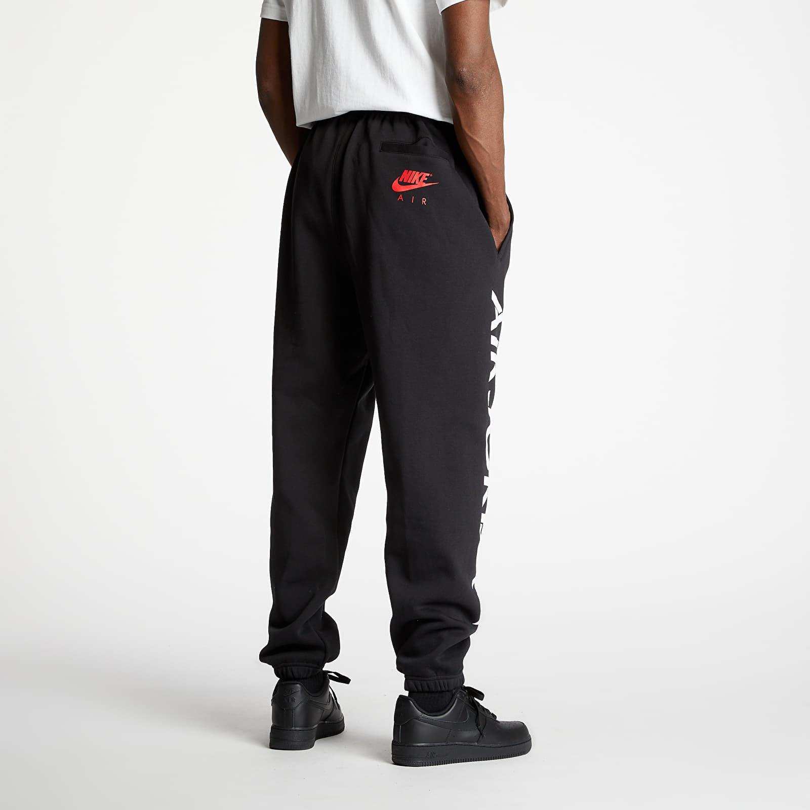 Pants and jeans Jordan AJ4 Graphic Fleece Pants Black/ University Red