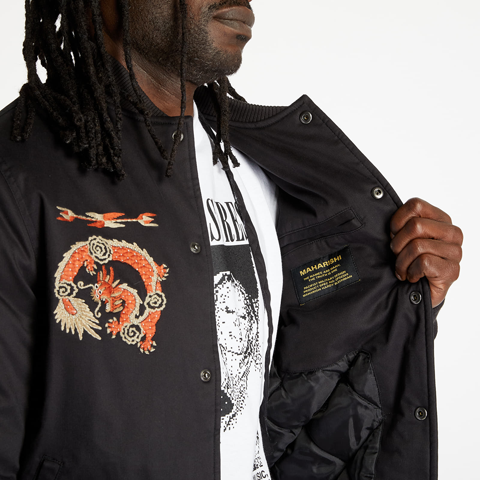 Jackets Maharishi Souvenir Embroidered Jacket Black Footshop