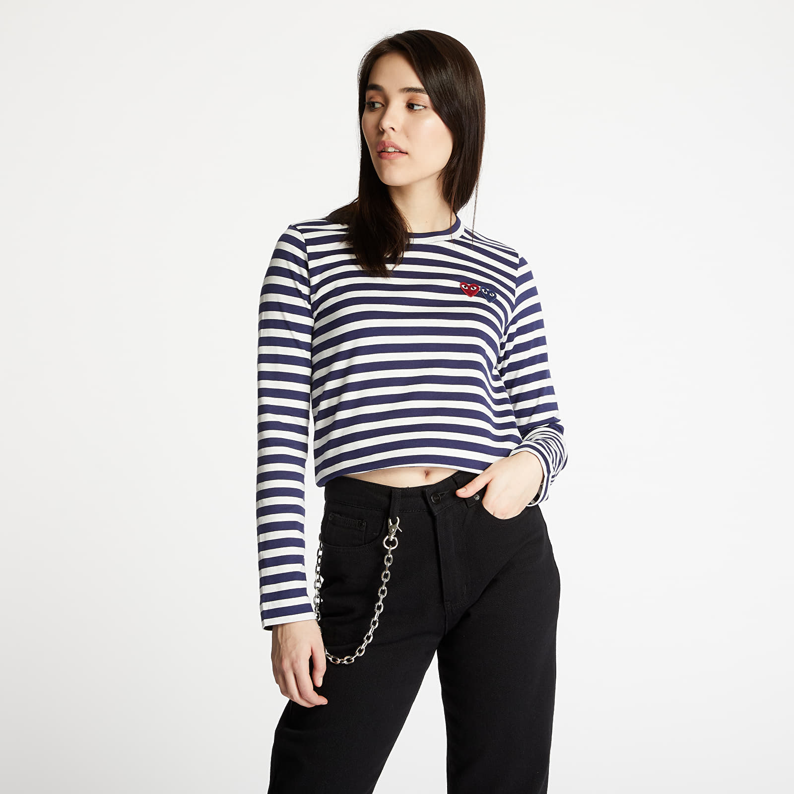 Majice T-shirt Comme des Garçons Play T-shirt White/Blue