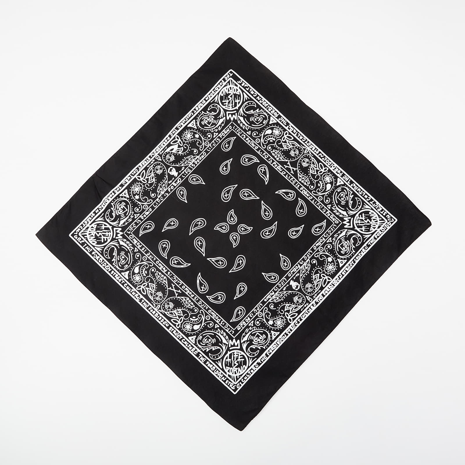 modne dodatki LIFE IS PORNO xxx Footshop Bandana Black