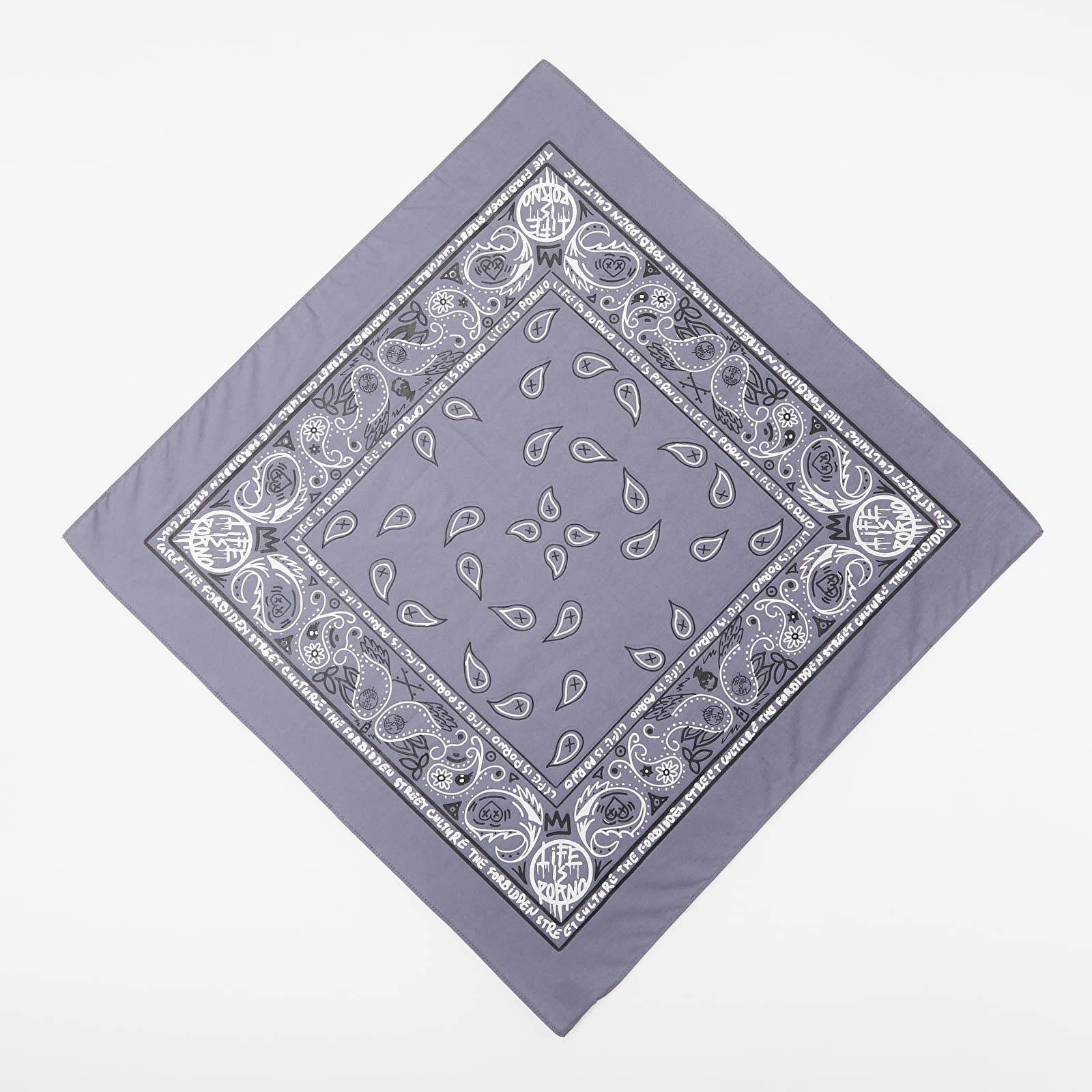 Čiapky LIFE IS PORNO xxx Footshop Bandana Grey