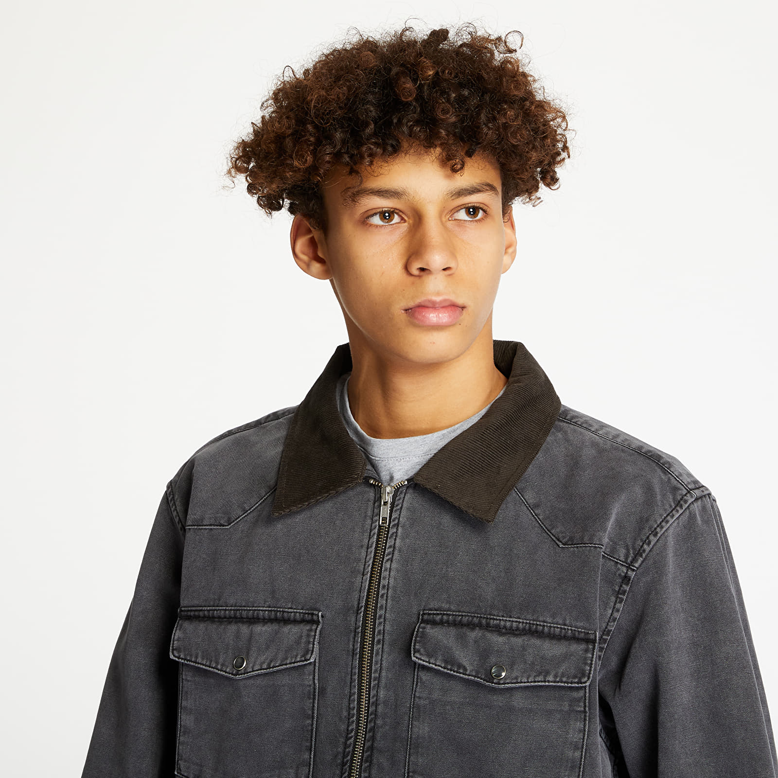 Jackets Stussy Washed Canvas Work Shirt Black