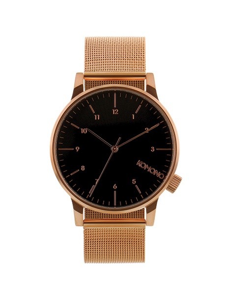 Watches Komono Winston Royale Rose Gold/Black | Footshop