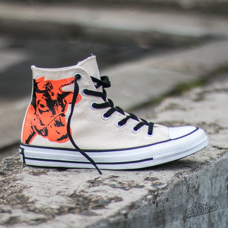 Miesten kengät Converse Chuck Taylor All Star Hi Andy Warhol White/Black/Fuchsia Purple