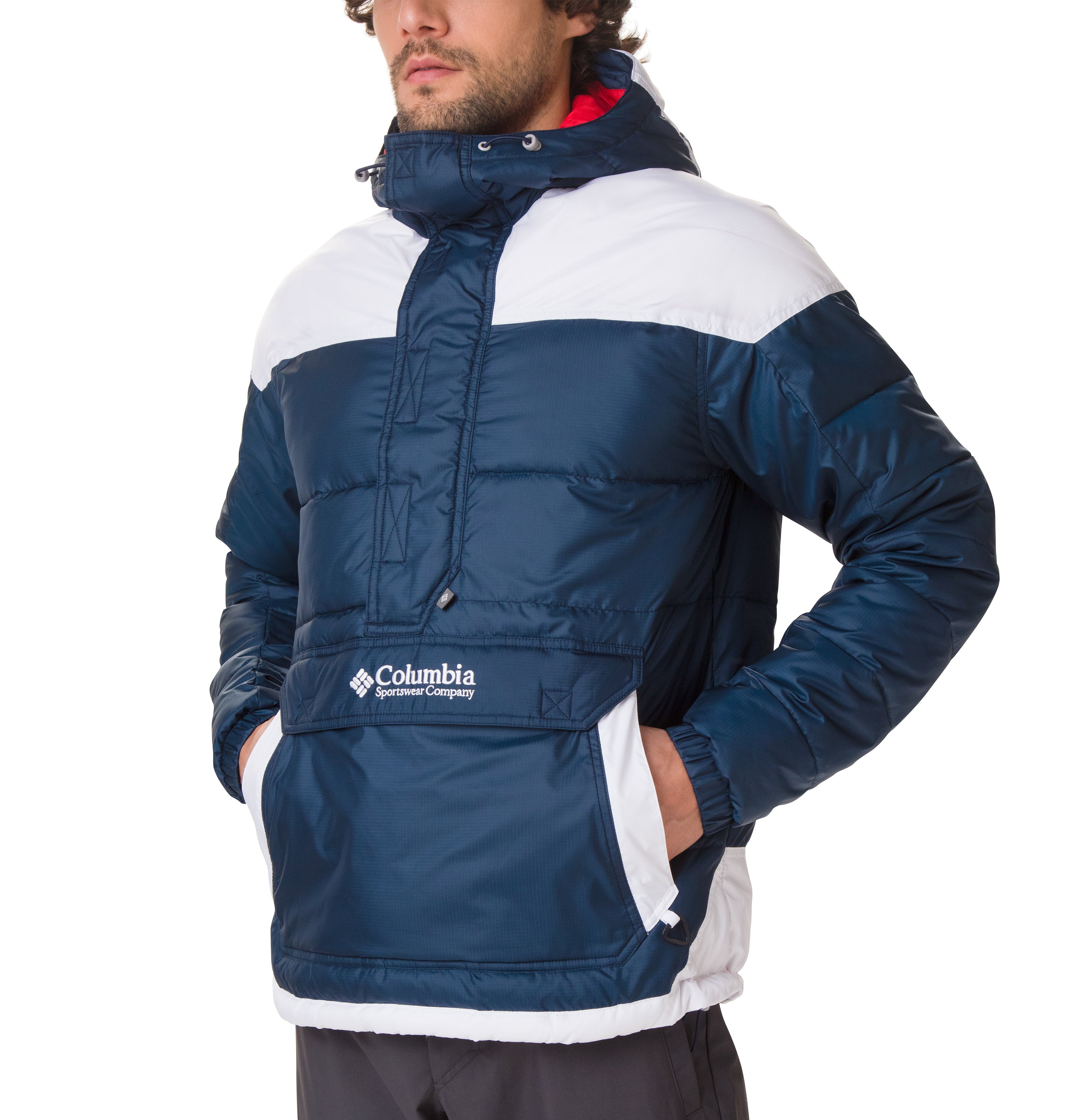 Men's Clothing Columbia Lodge™ Pullover Jacket Blue/ White