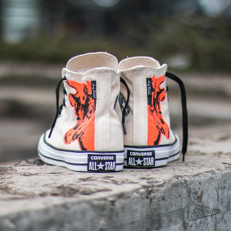 Miesten kengät Converse Chuck Taylor All Star Hi Andy Warhol White/Black/Fuchsia Purple