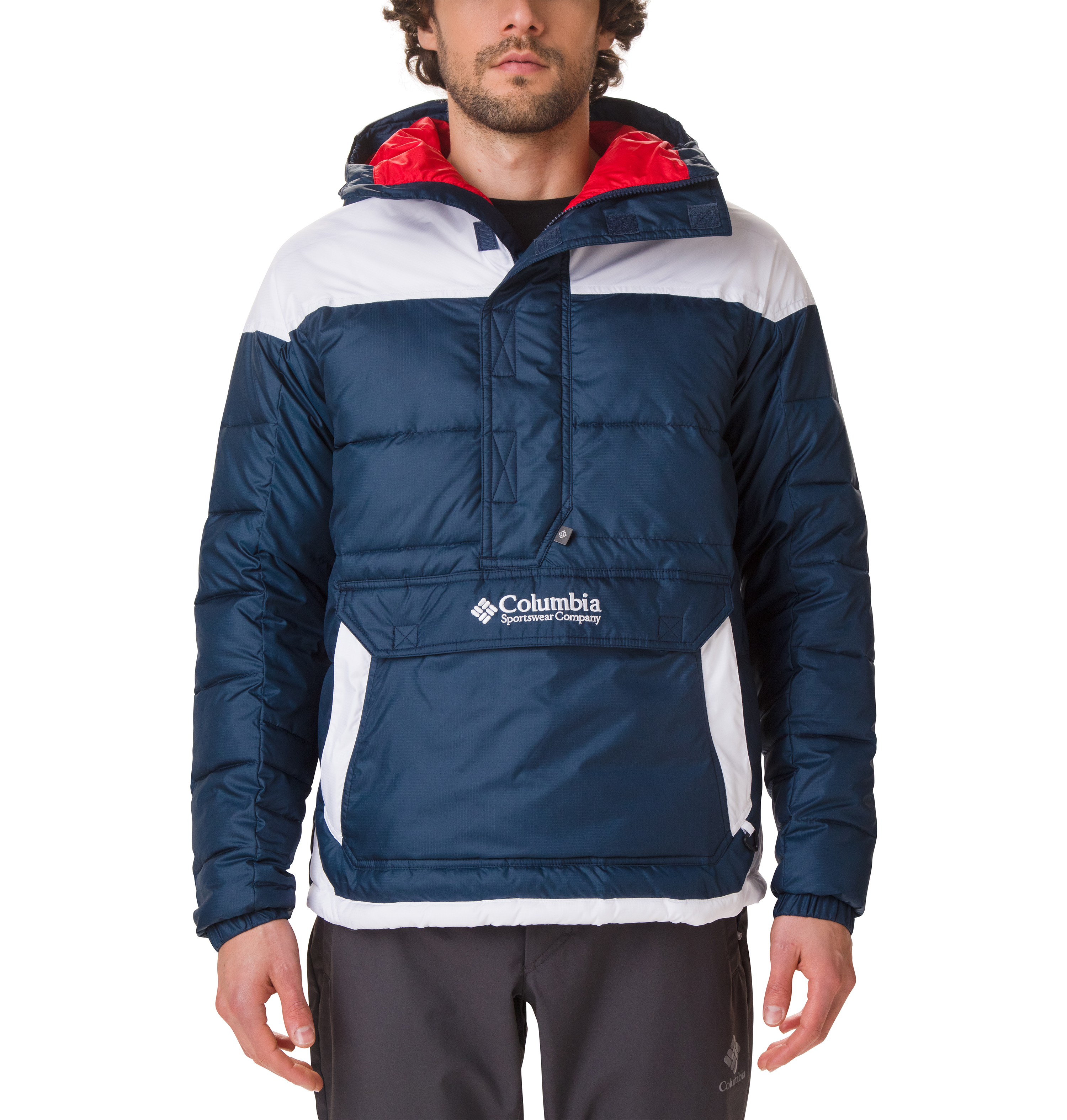 Men's Clothing Columbia Lodge™ Pullover Jacket Blue/ White