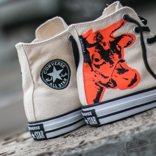 Men s shoes Converse Chuck Taylor All Star Hi Andy Warhol White Black Fuchsia Purple Footshop
