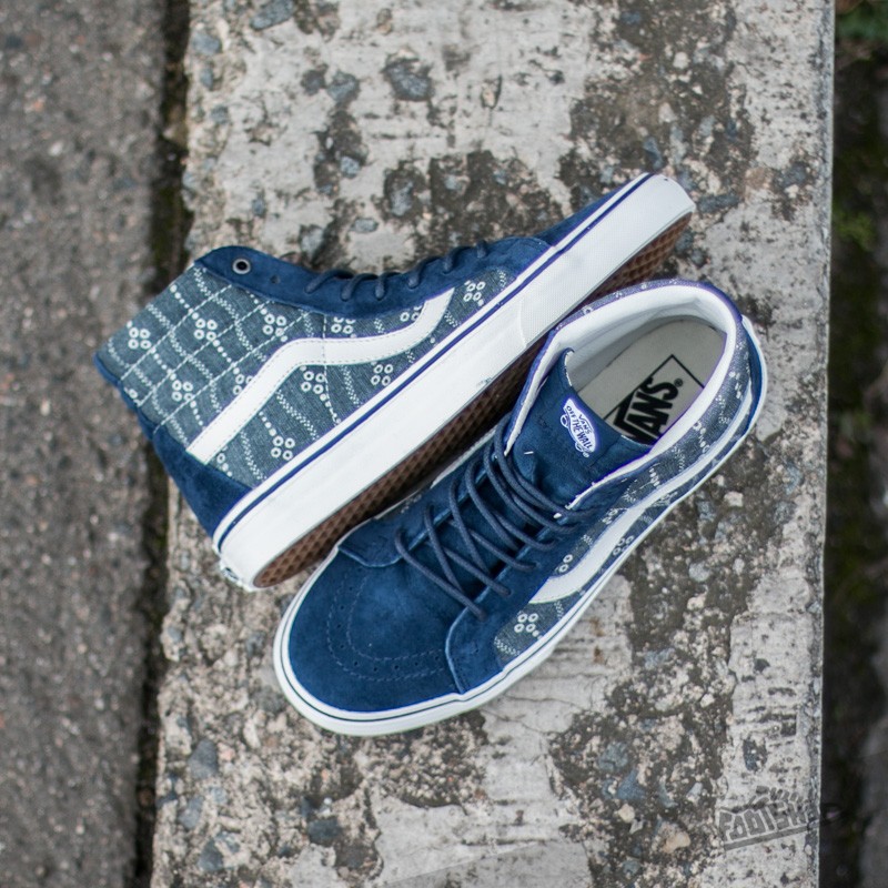 Pánské tenisky a boty Vans Sk8-Hi Reissue Indigo Mood Indigo/ Blanc De Blanc