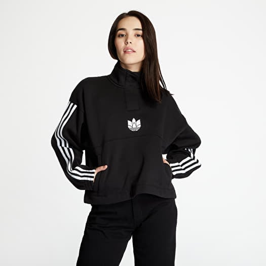Hoodies and sweatshirts adidas Fleece Over The Head Sweatshirt Black Footshop