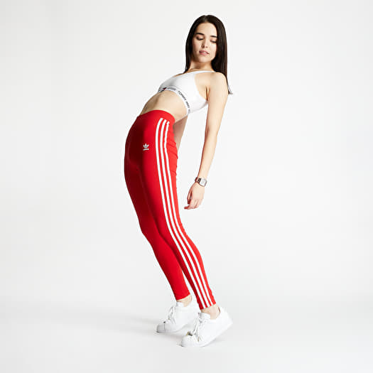 adidas 3 Footshop Tight | Stripes Scarlet Leggings