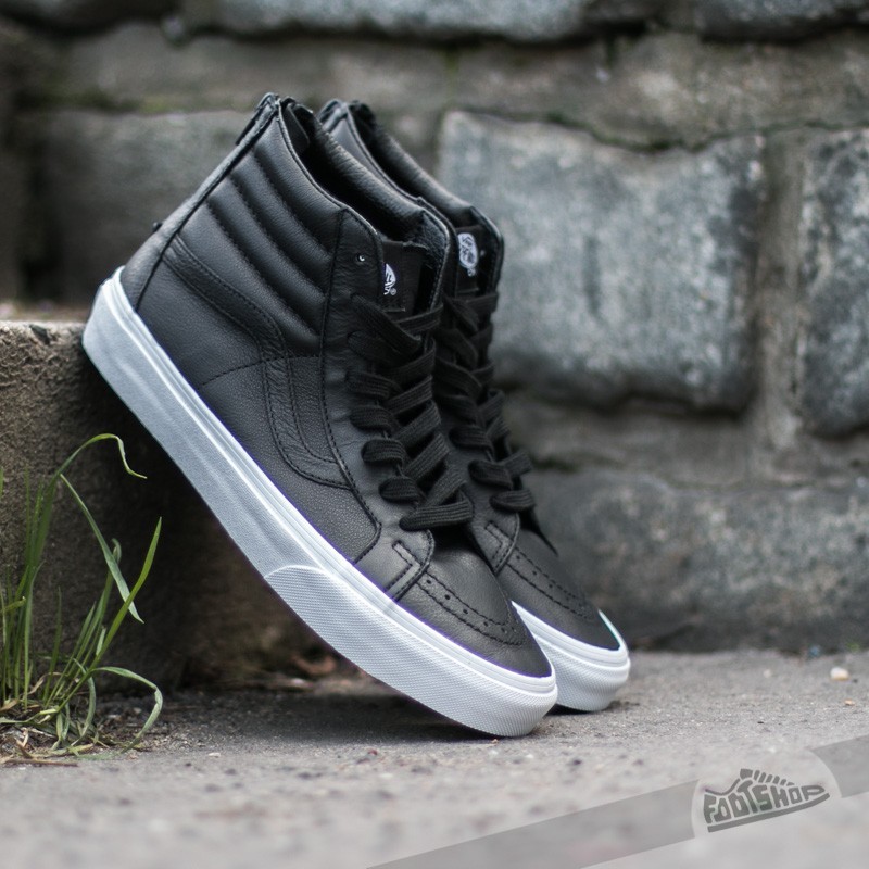 【訳ありセール】Vans Sk8-hi プレミアムレザー　29cm Vans Sk8-Hi Reissue Zip Premium Leather Black/ True White | Footshop