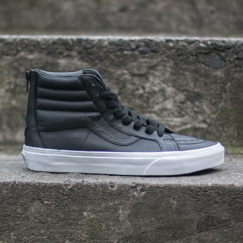 【訳ありセール】Vans Sk8-hi プレミアムレザー　29cm Vans Sk8-Hi Reissue Zip Premium Leather Black/ True White | Footshop