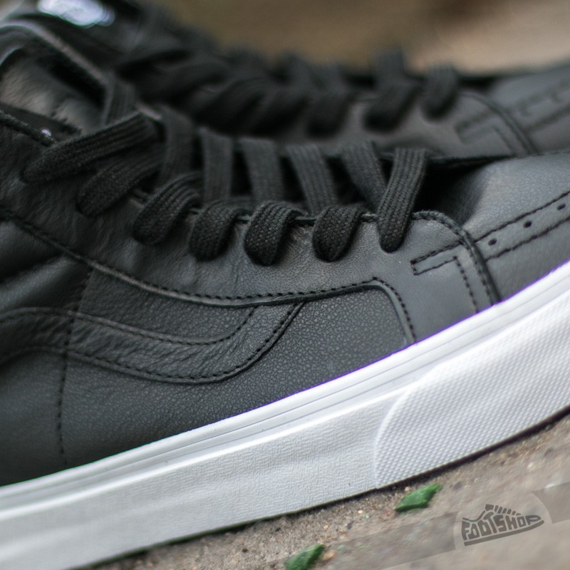 Vans Sk8-Hi Reissue Zip Premium Leather Black/ True White | Footshop