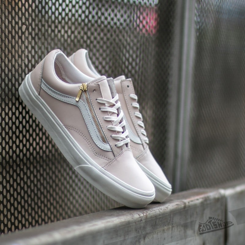 Vans old skool deals femme blanche cuir