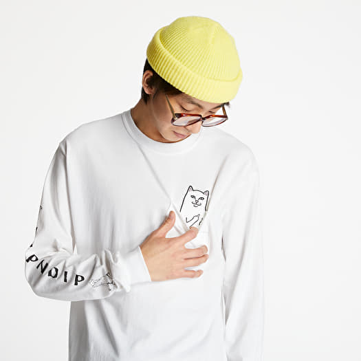 T-shirts RIPNDIP Lord Nermal LS White Footshop