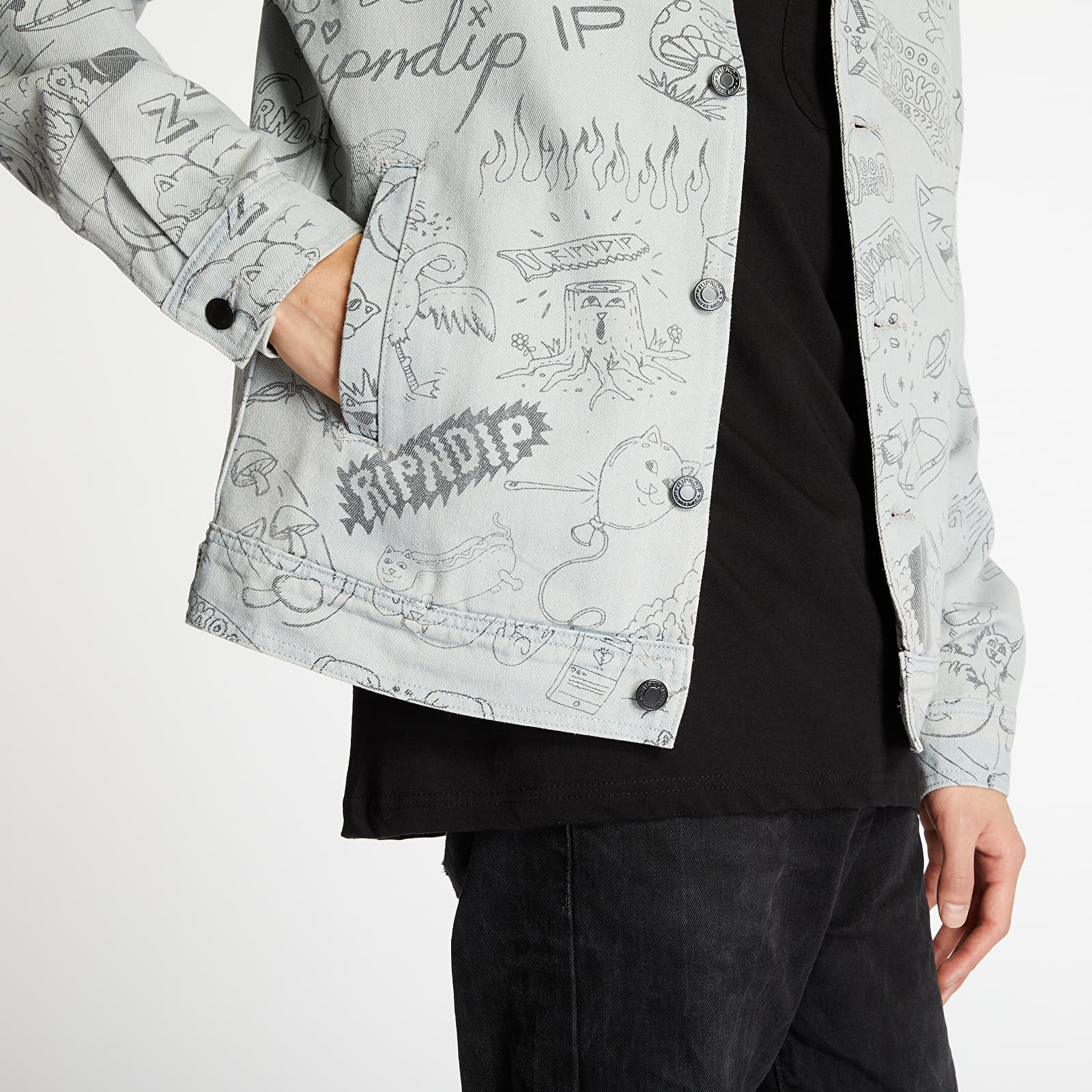 Jakne  RIPNDIP Sharpie Denim Jacket Light Denim Wash