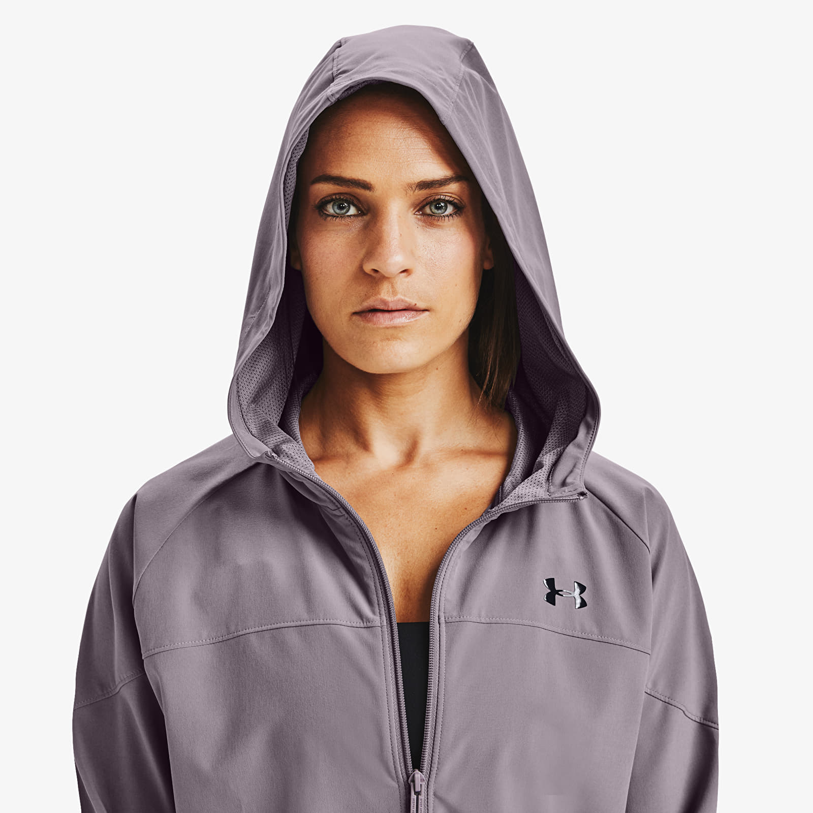 Jackets Under Armour Woven Hooded Jacket Slate Purple Black