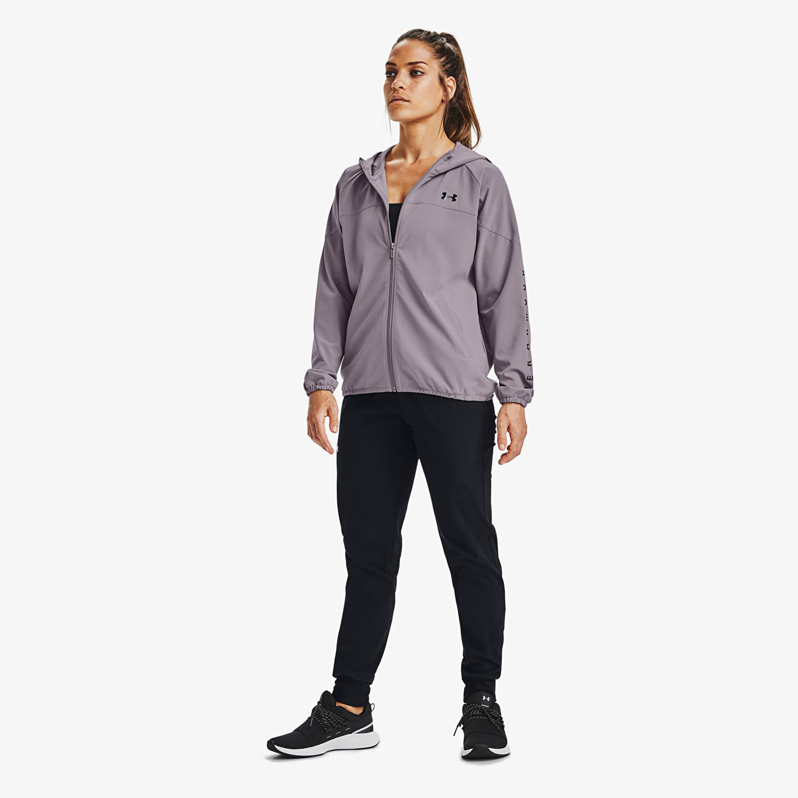 Under armour hotsell woven hooded jacket