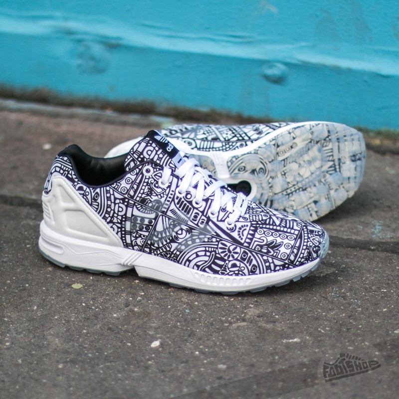 adidas Zx Flux Ftw White/ Ftw White/ Core Black | Footshop