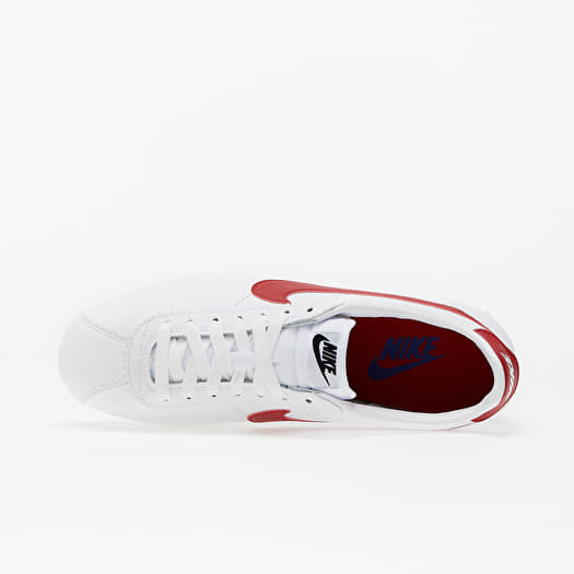 Nike classic cortez leather white/varsity red women's shoe outlet