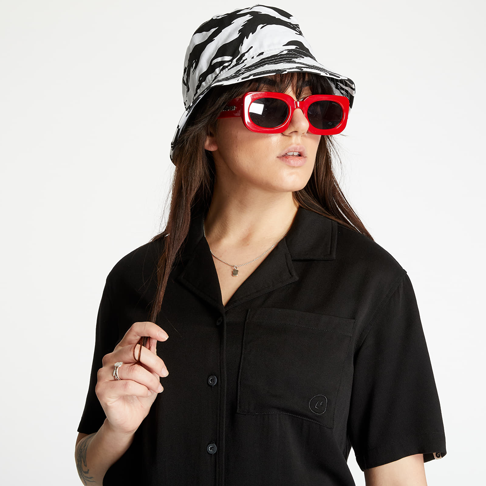 Ruhák Lazy OAF Bowling Shirt Dress Black
