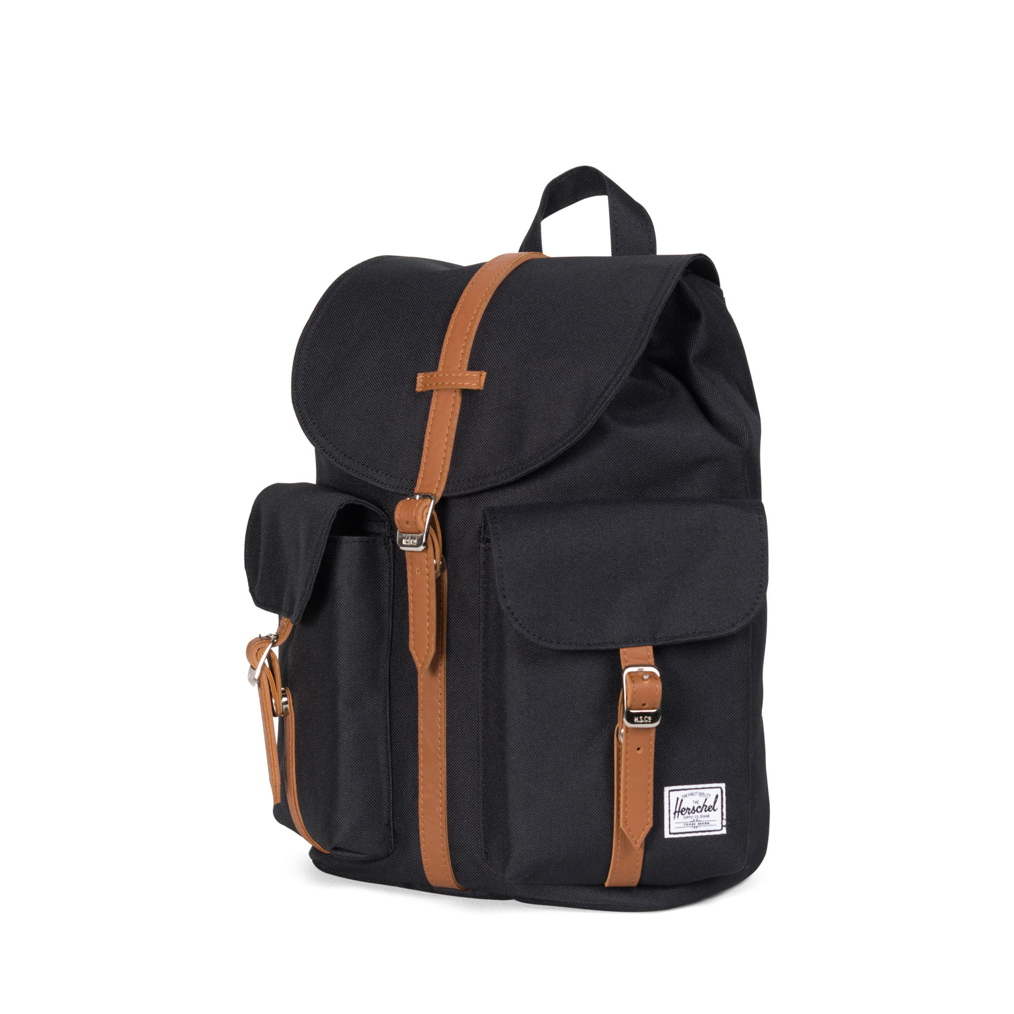 Backpacks Herschel Supply Dawson Small Black/Tan Synthetic Leather