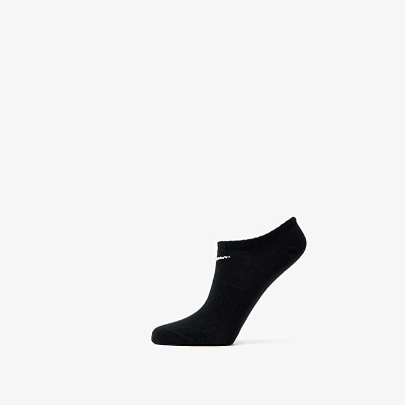 Nike Everyday Cotton Lightweight No Show Socks 3 Pack Black