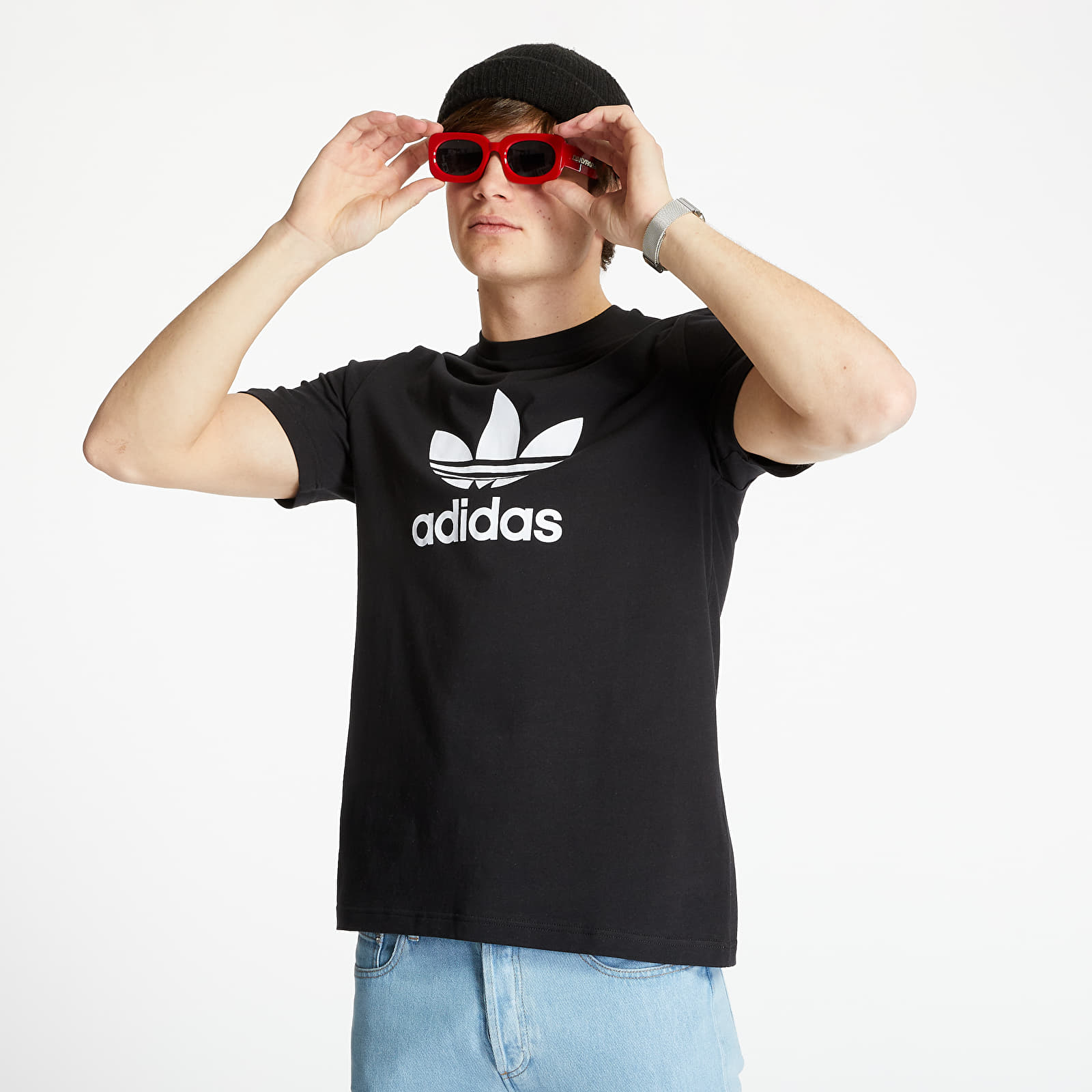 Magliette adidas Trefoil Shorsleeve Tee Black