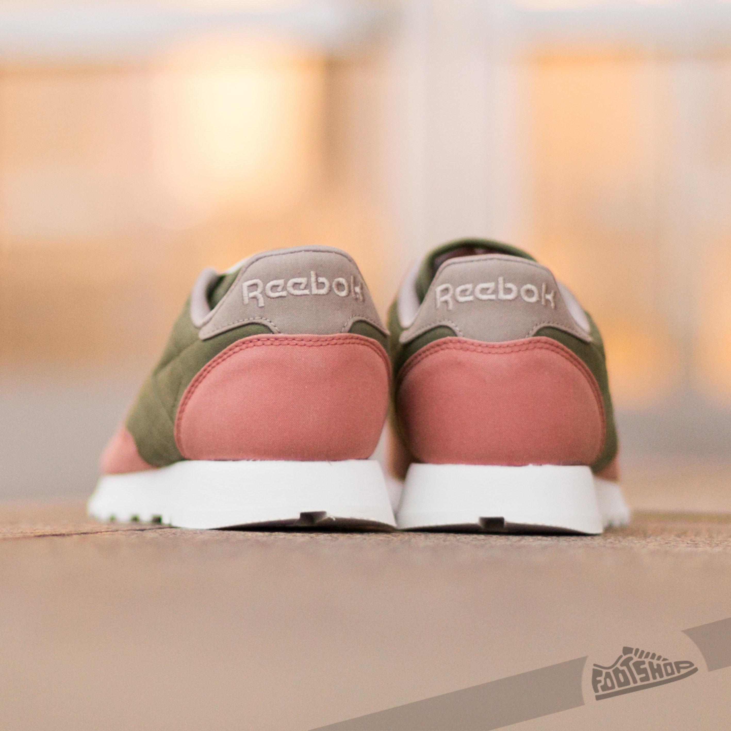 Men's shoes Reebok Classic Leather Clean 60C40N Rustic Clay/Canopy Green