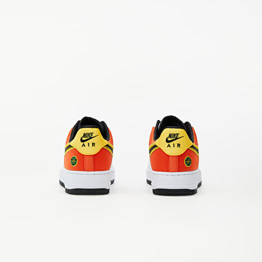 Men s shoes Nike Air Force 1 07 LV8 White Black Orange Flash