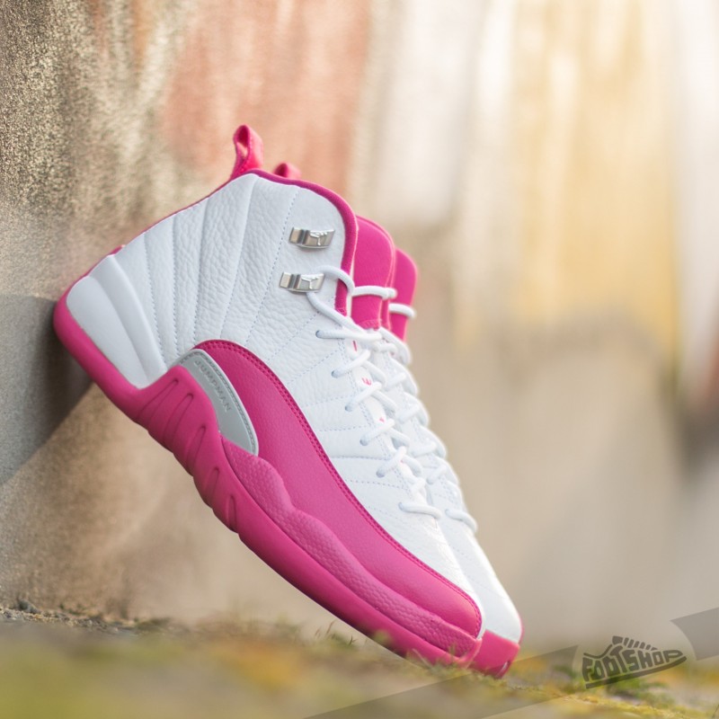 Air Jordan 12 Retro GG 6Y ホワイト/ピンク PINK Air Jordan 12 Retro (GG) White/ Vivid Pink-Metallic Silver | Footshop