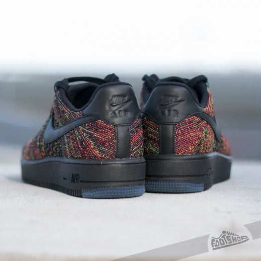 Men s shoes Nike Air Force Ultra Flyknit Low Black Black Bright Crimson Court Purple Footshop